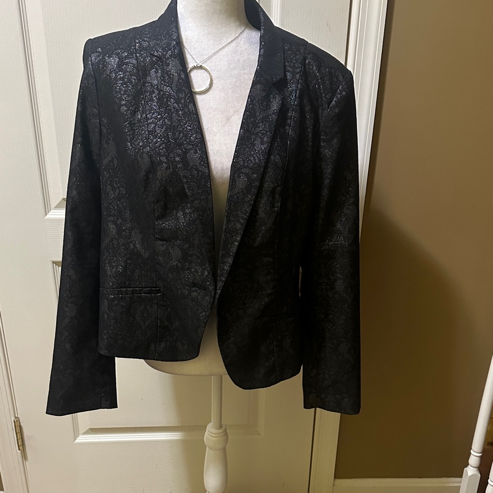 Glimmering Black Women's Blazer